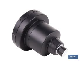 ROCIADOR DE DUCHA CON 15 FILTROS COLOR NEGRO 11,5 X 13,5 CM