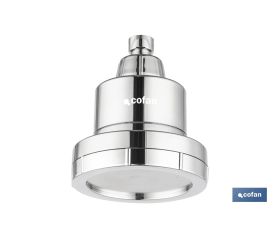Rociador de ducha de alta presión con acabado en cromado que incluye filtro de 15 etapas | Rotación 360° | Fácil instalación y ahorro de agua