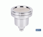 ROCIADOR DE DUCHA CON 15 FILTROS COLOR INOX. 11,5 X 13,5 CM
