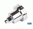 ROCIADOR DE DUCHA CON 15 FILTROS COLOR INOX. 11,5 X 13,5 CM