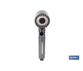 MANGO DE DUCHA CON TRES FUNCIONES, FILTRO Y AHORRO DE AGUA GRIS ANTRACITA