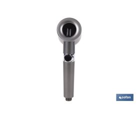 MANGO DE DUCHA CON TRES FUNCIONES, FILTRO Y AHORRO DE AGUA GRIS ANTRACITA