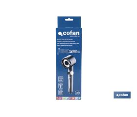 MANGO DE DUCHA CON TRES FUNCIONES, FILTRO Y AHORRO DE AGUA GRIS ANTRACITA