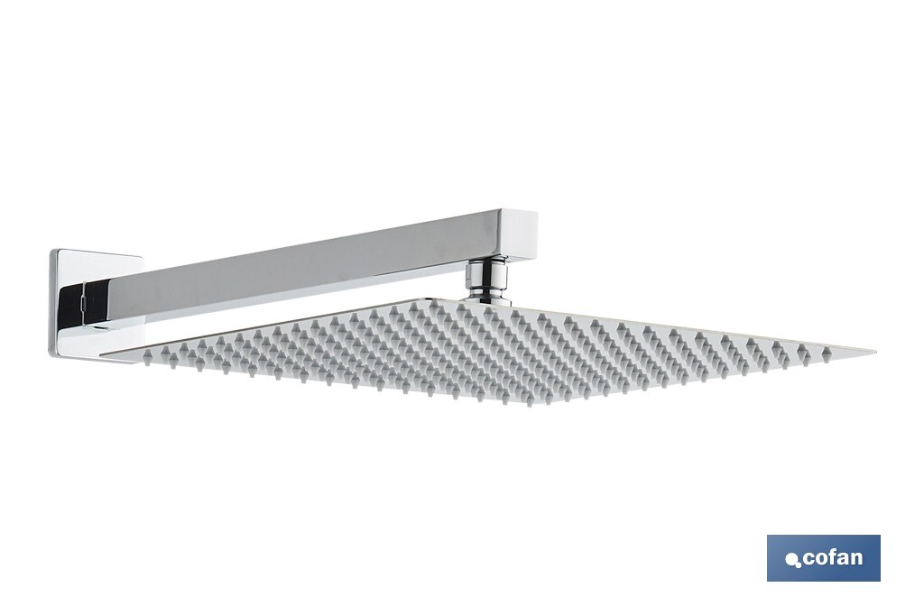 CONJUNTO DE DUCHA EMPOTRADA MONOMANDO CUADRADA CROMADA