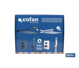 CONJUNTO DE DUCHA EMPOTRADA MONOMANDO CUADRADA CROMADA