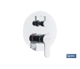 CONJUNTO DE DUCHA EMPOTRADA MONOMANDO REDONDA CROMADA