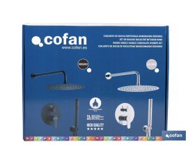 CONJUNTO DE DUCHA EMPOTRADA MONOMANDO REDONDA CROMADA