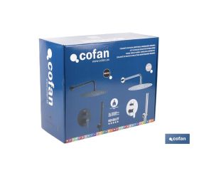 CONJUNTO DE DUCHA EMPOTRADA MONOMANDO REDONDA CROMADA