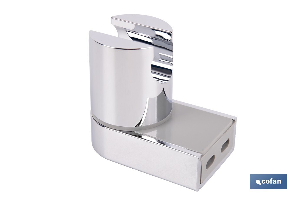 SOPORTE DE DUCHA PARA PARED COLOR CROMO ABS