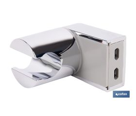 SOPORTE DE DUCHA PARA PARED COLOR CROMO ABS