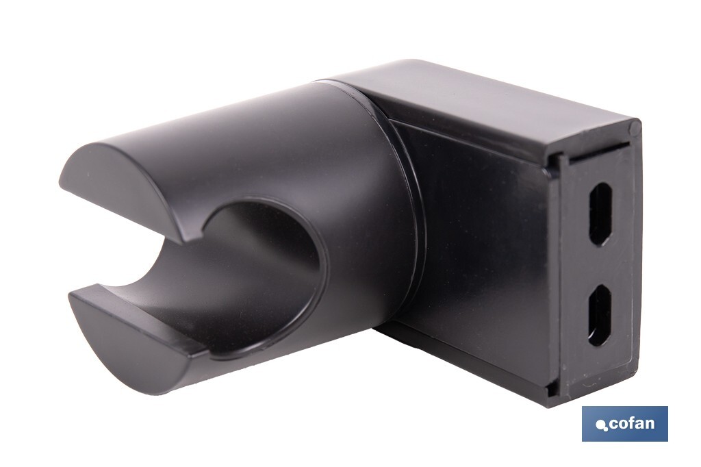 SOPORTE DE DUCHA PARA PARED COLOR NEGRO ABS