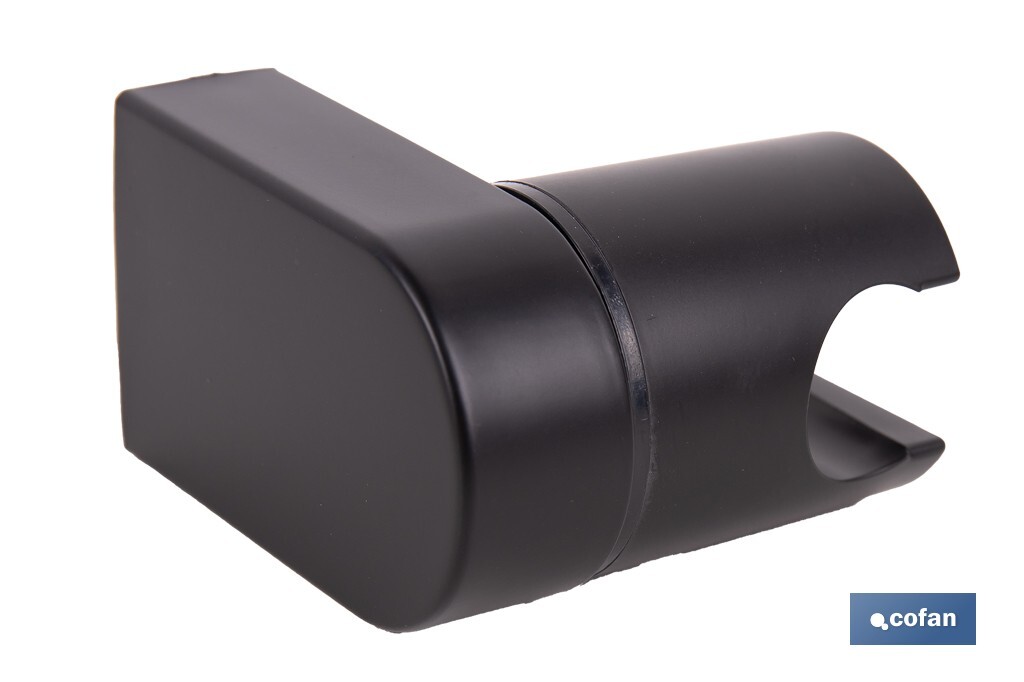 SOPORTE DE DUCHA PARA PARED COLOR NEGRO ABS