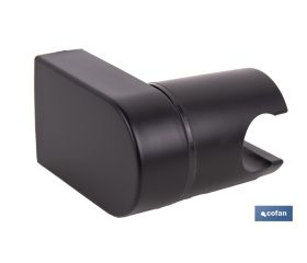 SOPORTE DE DUCHA PARA PARED COLOR NEGRO ABS