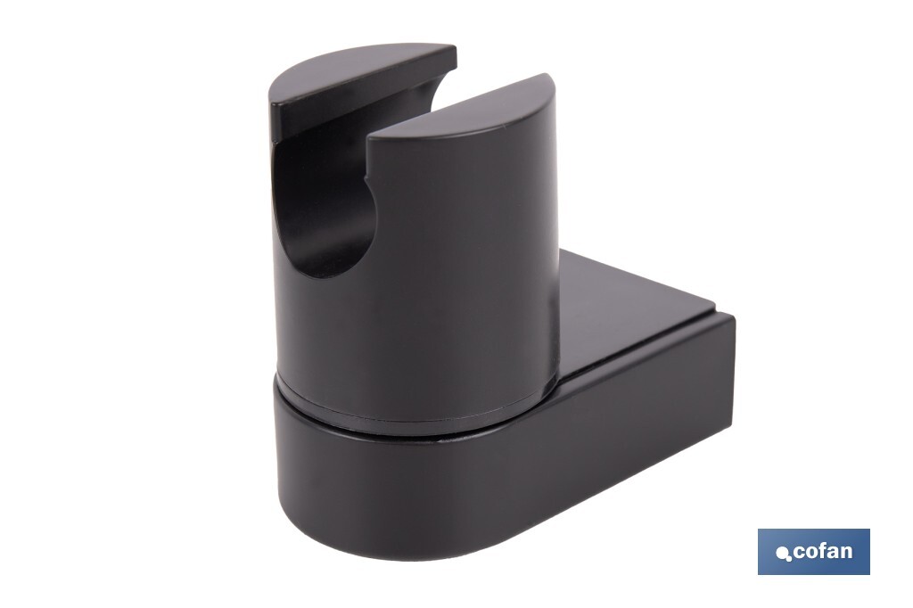 SOPORTE DE DUCHA PARA PARED COLOR NEGRO ABS