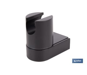 SOPORTE DE DUCHA PARA PARED COLOR NEGRO ABS