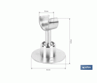 SOPORTE DE DUCHA PARA PARED ACERO INOXIDABLE  304