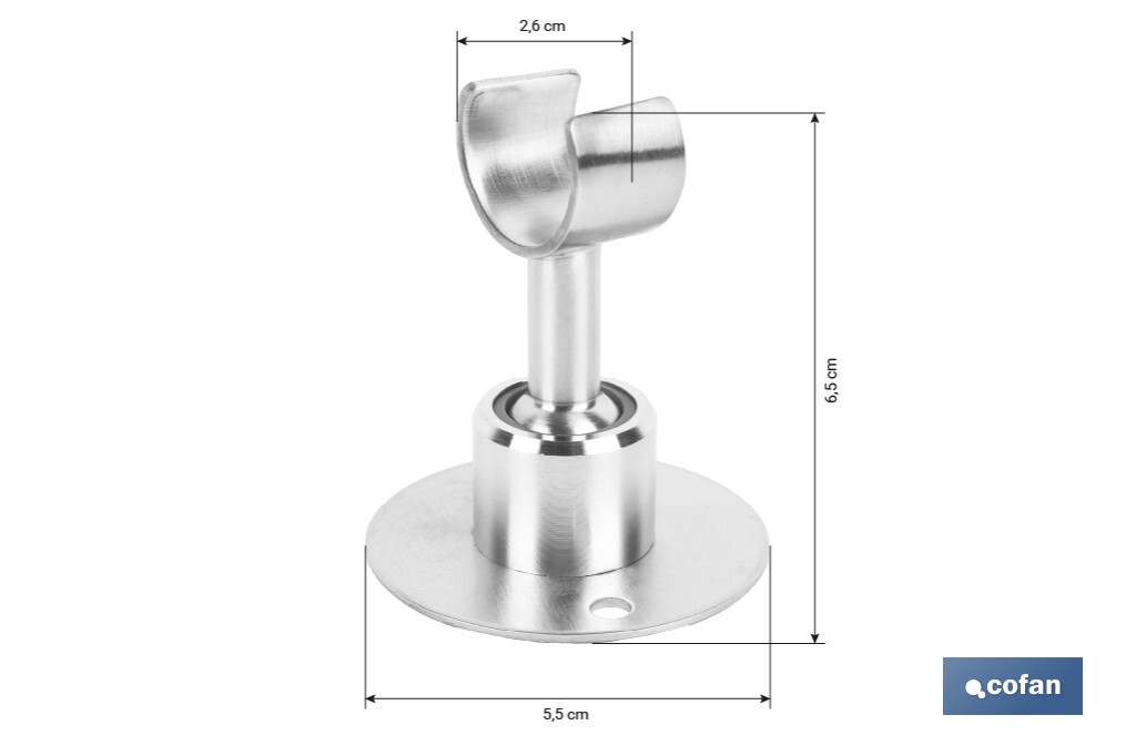 SOPORTE DE DUCHA PARA PARED ACERO INOXIDABLE  304