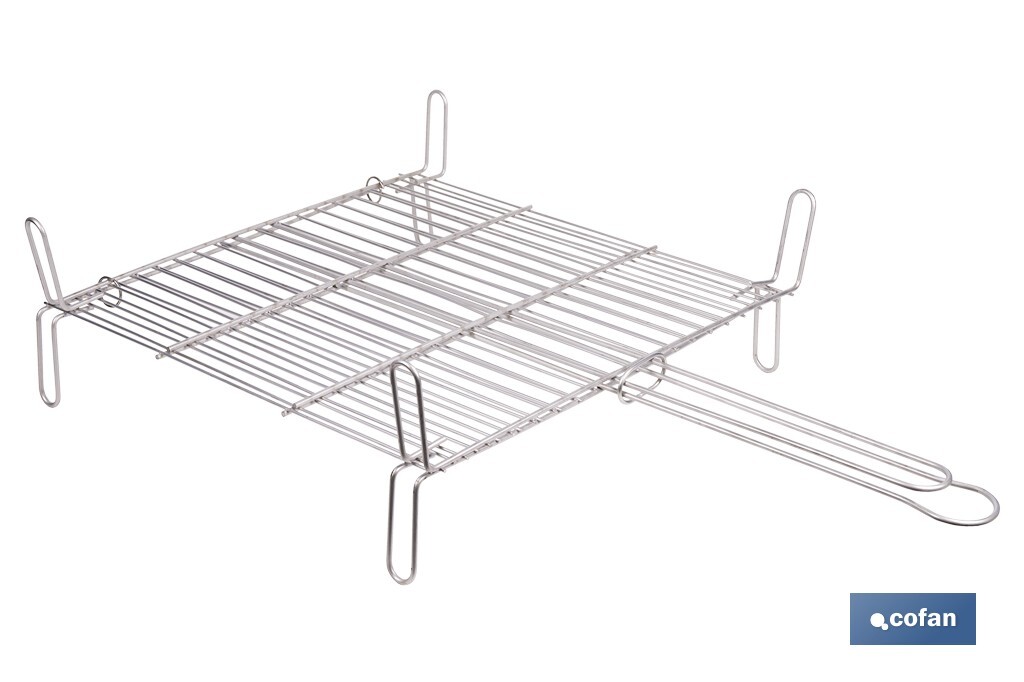 PARRILLA DOBLE INOX 300 X 300MM