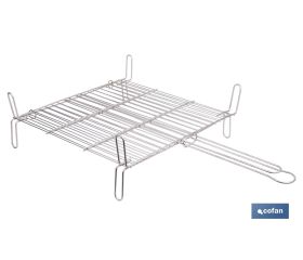 PARRILLA DOBLE INOX 350 X 350MM