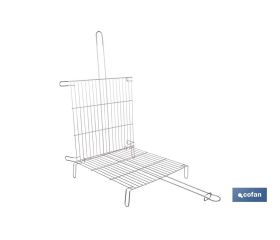 PARRILLA DOBLE INOX 350 X 350MM