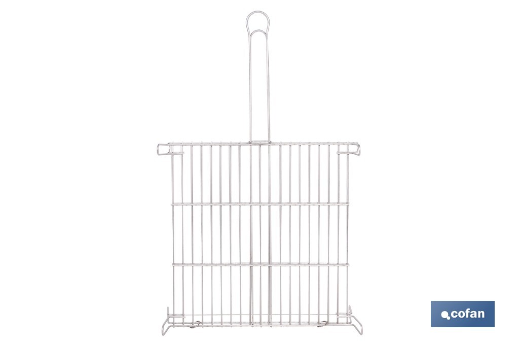 PARRILLA DOBLE INOX 500 X 500MM