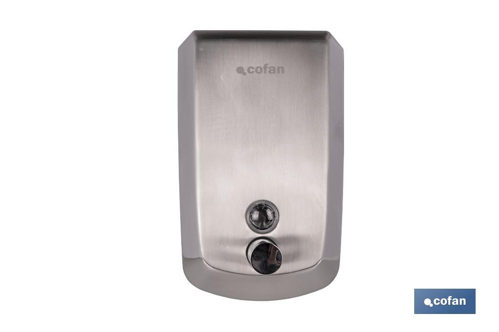 DOSIFICADOR DE JABON EN ACERO INOXIDABLE 304 CEPILLADO 1000 ML 12.6 X 6 X 20.3CM