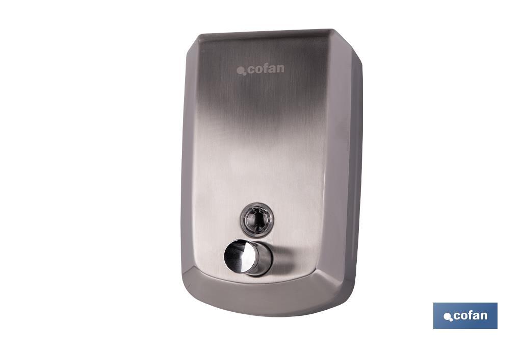 DOSIFICADOR DE JABON EN ACERO INOXIDABLE 304 CEPILLADO 1000 ML 12.6 X 6 X 20.3CM