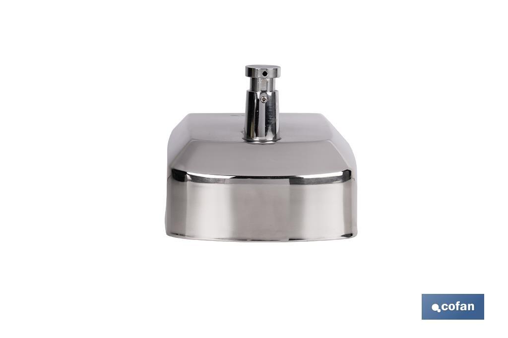 DOSIFICADOR DE JABON EN ACERO INOXIDABLE 304 CEPILLADO 1000 ML 12.6 X 6 X 20.3CM