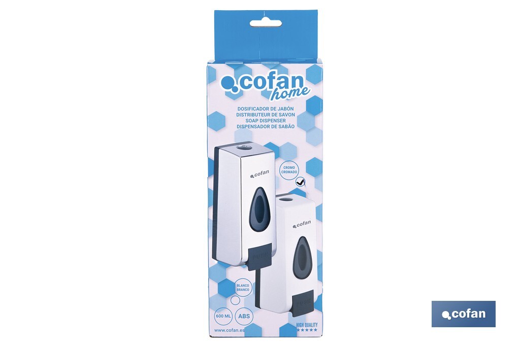 DOSIFICADOR DE JABÓN DE ABS 600 ML COLOR CROMO