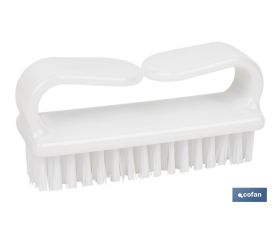 Cepillo de uñas con mango | Cerdas de PVC | Limpieza suave y eficaz | Longitud: 8,2 cm