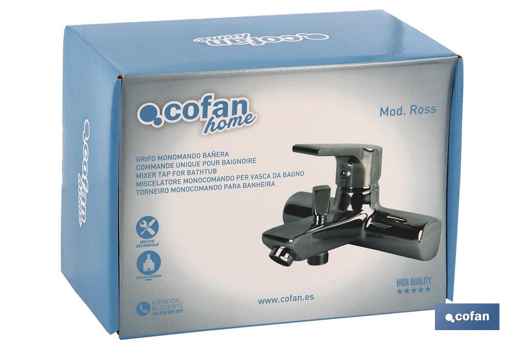 GRIFO MONOMANDO BAÑERA MODELO ROSS