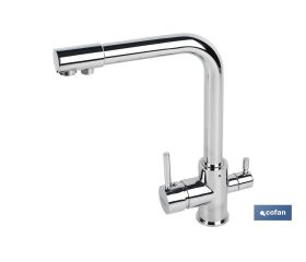 GRIFO DE COCINA MONOMANDO 3 VÍAS ADAPTABLE PARA OSMOSIS