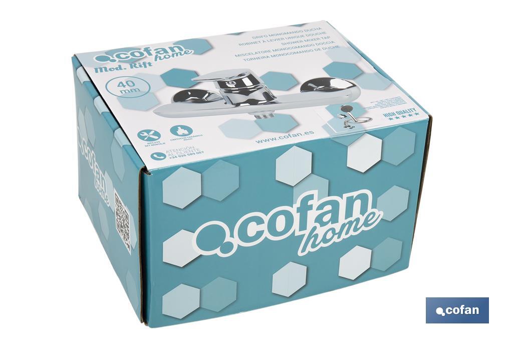 SET GRIFO MONOMANDO DUCHA, SOPORTE,FLEXO,MANGO,40 mm MODELO RIFT