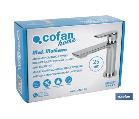 GRIFO MONOMANDO LAVABO 25 MM MATHESON