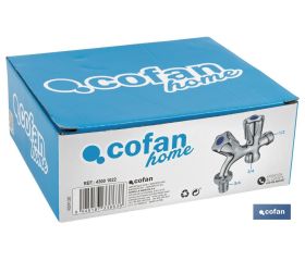 PACK DE 2 GRIFOS DE DOBLE SALIDA DE  AGUA PARA LAVADORA / LAVAVAJILLAS