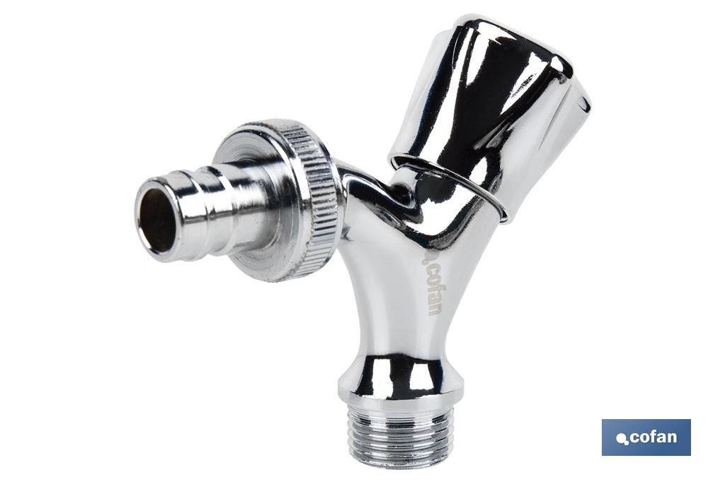 PACK DE 2 GRIFOS DE SALIDA DE AGUA PARA LAVADORA/ LAVAVAJILLAS