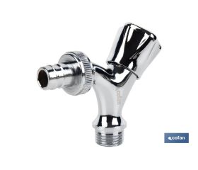 PACK DE 2 GRIFOS DE SALIDA DE AGUA PARA LAVADORA/ LAVAVAJILLAS