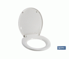 Tapa WC | Medidas 40.4 x 35.6 cm | Fabricada en Polipropileno Blanco