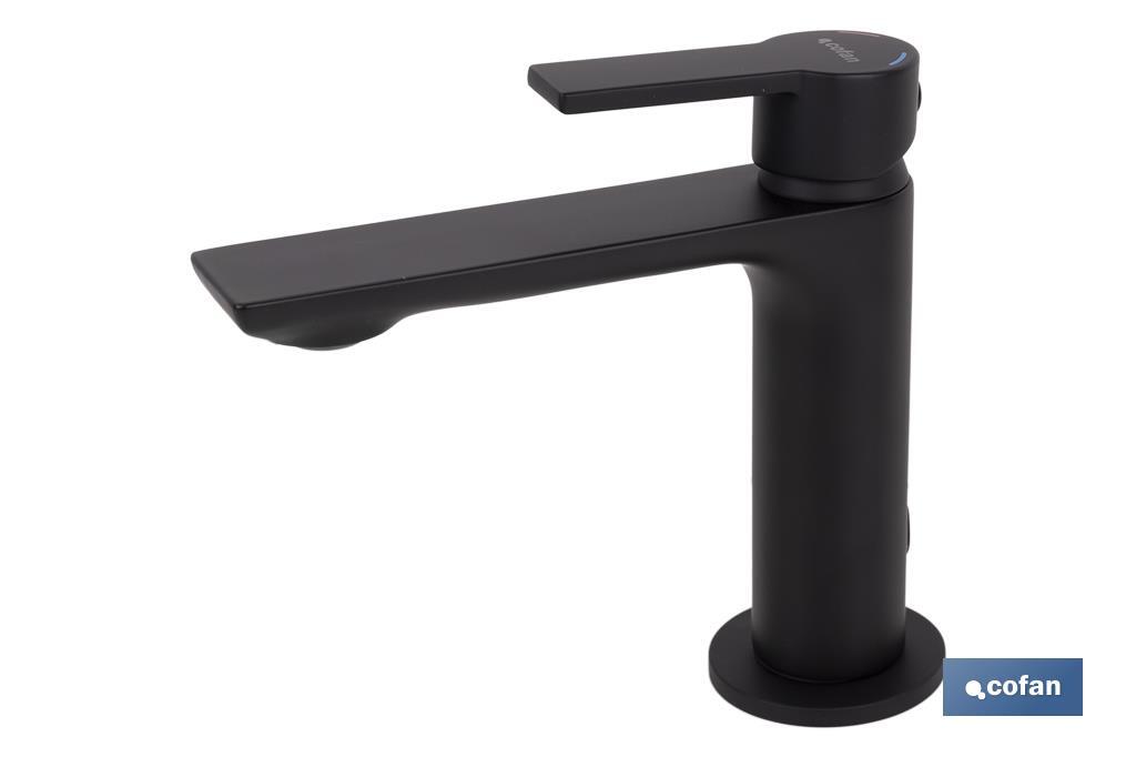 GRIFO MONOMANDO LAVABO NEGRO MATE  25MM MODELO KERCH