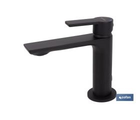 GRIFO MONOMANDO LAVABO NEGRO MATE  25MM MODELO KERCH