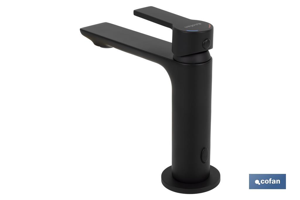 GRIFO MONOMANDO LAVABO NEGRO MATE  25MM MODELO KERCH