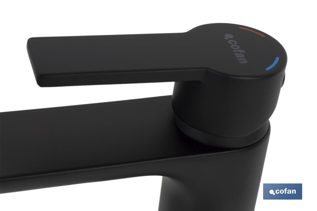 GRIFO MONOMANDO LAVABO NEGRO MATE  25MM MODELO KERCH