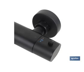 GRIFO TERMOSTATICO BAÑERA NEGRO MATE MODELO KERCH