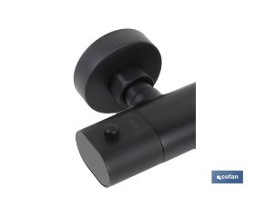 GRIFO TERMOSTATICO BAÑERA NEGRO MATE MODELO KERCH