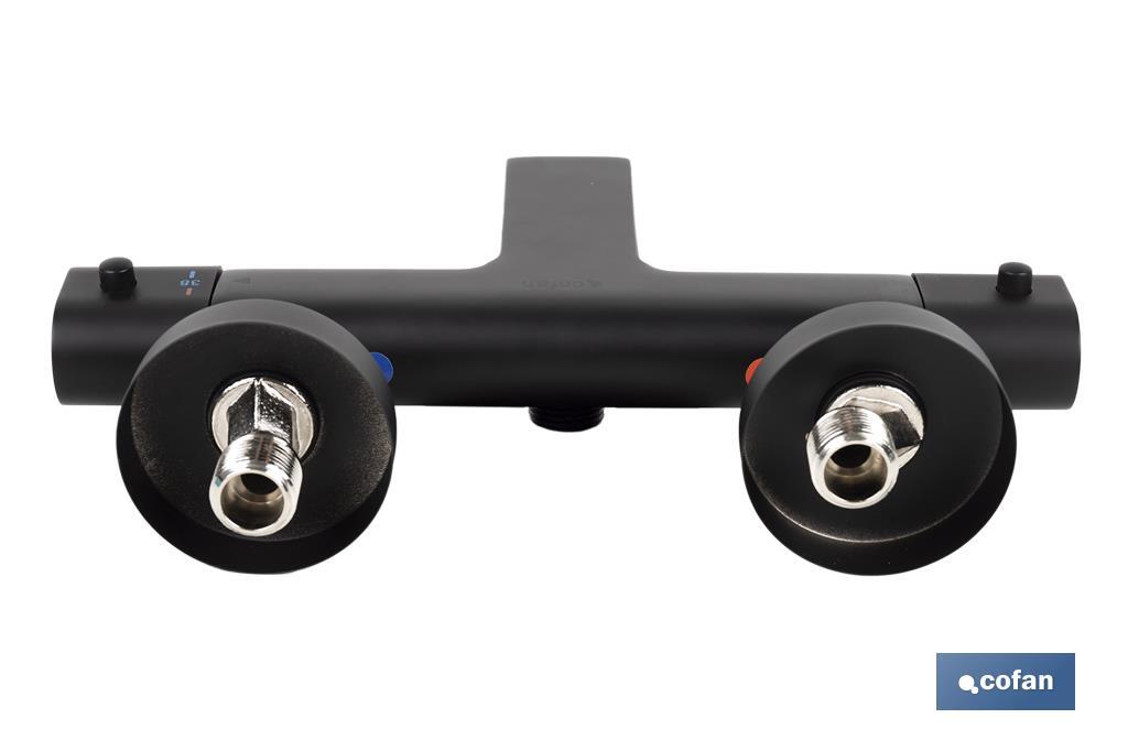 GRIFO TERMOSTATICO BAÑERA NEGRO MATE MODELO KERCH
