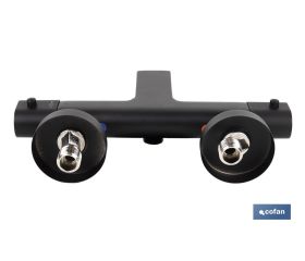 GRIFO TERMOSTATICO BAÑERA NEGRO MATE MODELO KERCH