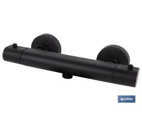 GRIFO TERMOSTATICO DUCHA NEGRO MATE MODELO KERCH