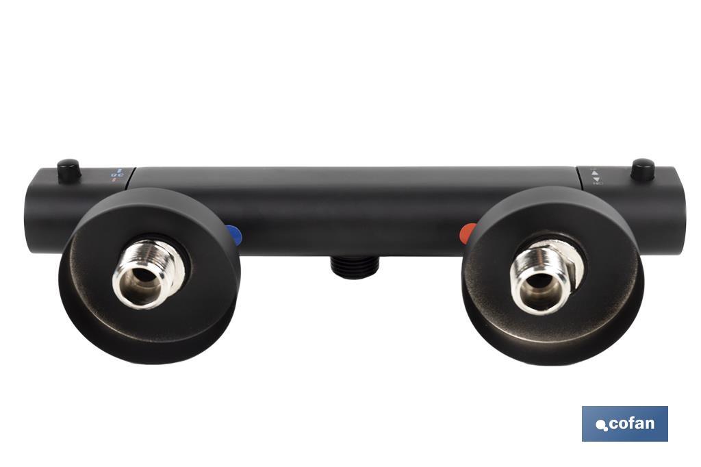 GRIFO TERMOSTATICO DUCHA NEGRO MATE MODELO KERCH