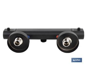 GRIFO TERMOSTATICO DUCHA NEGRO MATE MODELO KERCH