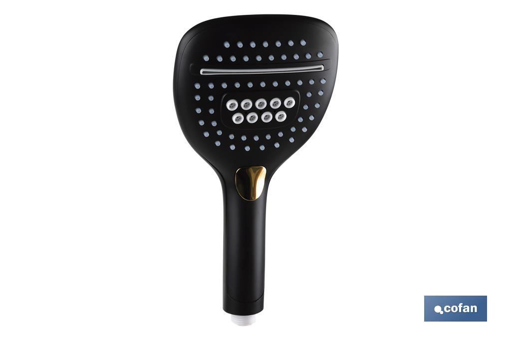 MANGO DUCHA NEGRO MATE 3 FUNCIONES